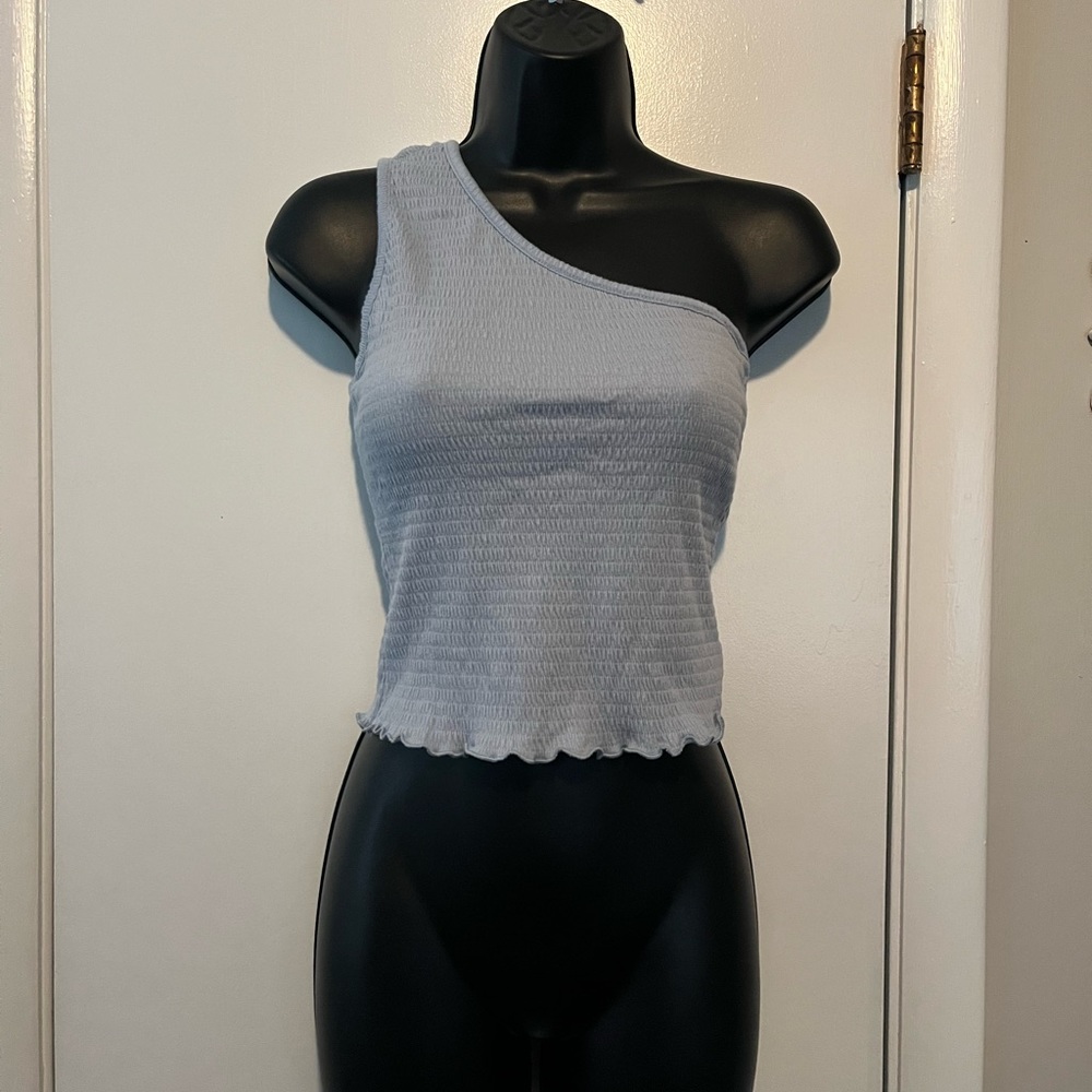 Altar’d State Blue One Shoulder Top